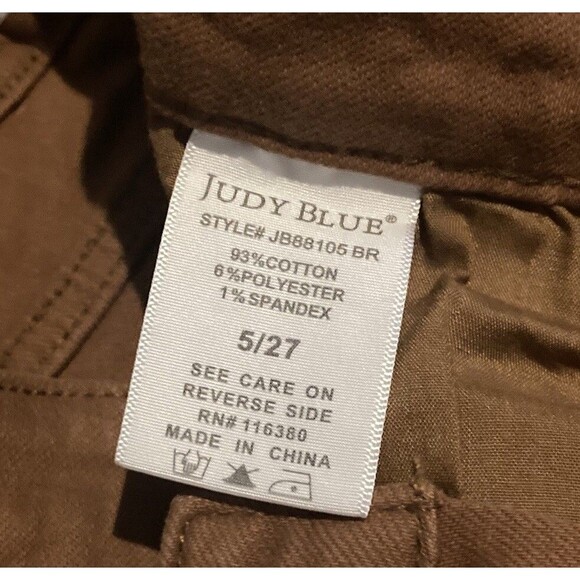 Judy Blue Woodland High Rise Brown Slim Fit Jeans Sz 5 JB88105 - Picture 7 of 9